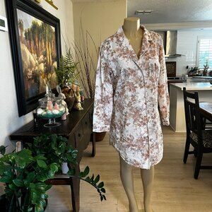 Haven WELL WITHIN: Brown Florals Night Shirt